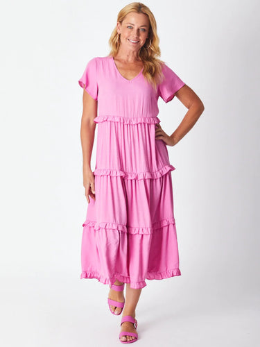 Pink  (Lolly) Ruffle Tier Dress