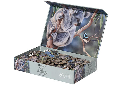 Ashdene Australian Bird & Flora Koala & Blue Wren 500 Piece Puzzle