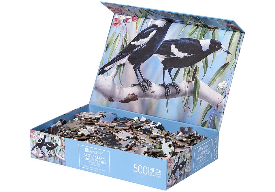 Ashdene Australian Bird & Flora Magpie 500 Piece Puzzle