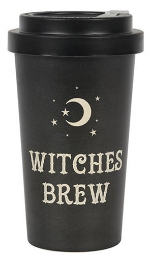 WITCHES BREW BAMBOO TRAVEL MUG WITH SLEEVE