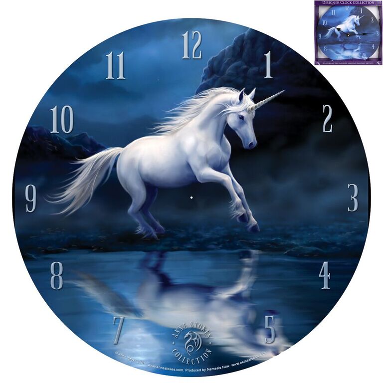Anne Stokes Collection Wall Clock Moonlight Unicorn