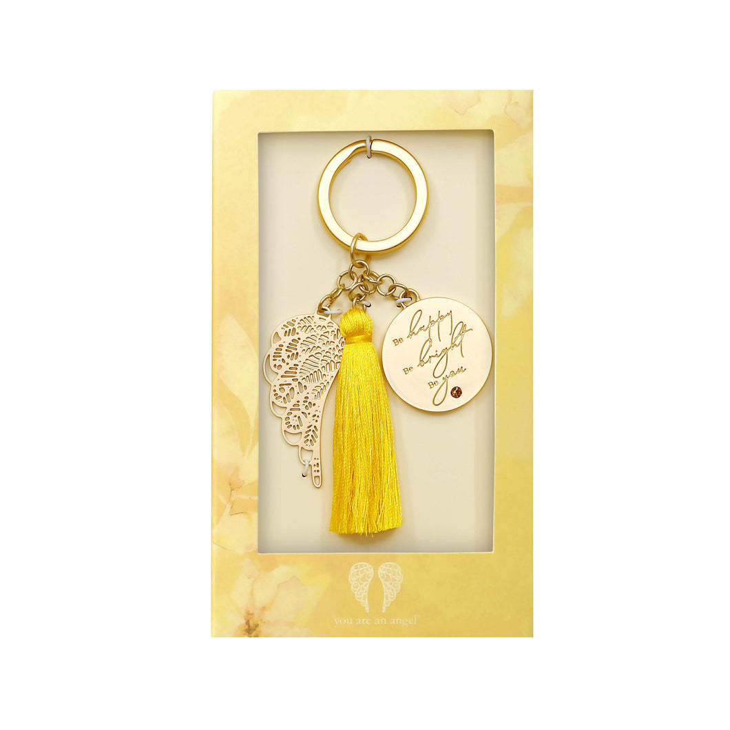 YOU ARE AN ANGEL Be Happy - Keychain