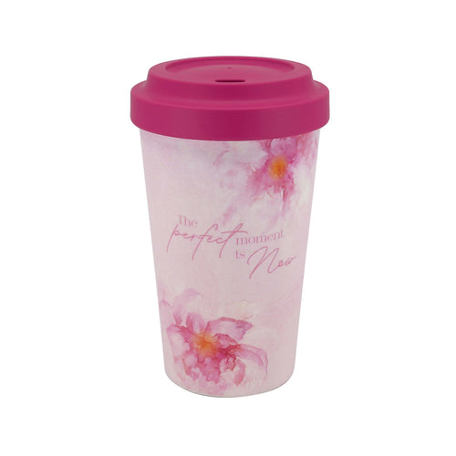 YOU ARE AN ANGEL BAMBOO TRAVEL MUG - THE PERFECT MOMENT IS NOW