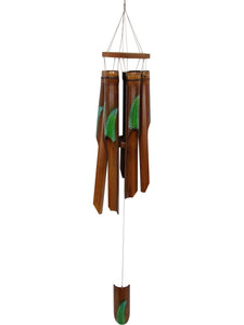 BAMBOO WINDCHIME WITH LEAF DESIGN