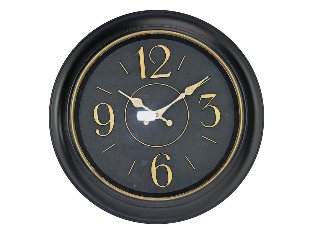 BLACK AND GOLD CLOCK