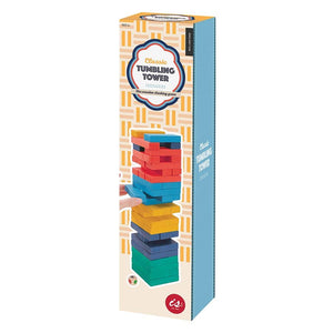 Classic Tumbling Tower Coloured - Wooden