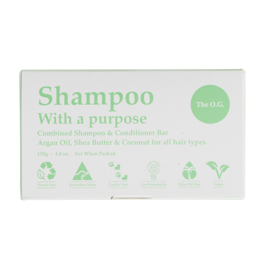 Clover Fields Shampoo with a Purpose Bar (shampoo & conditioner) The O.G. 135g
