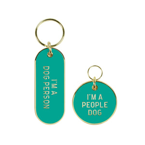 Fred Dog Person Keychain and Pet Tag set