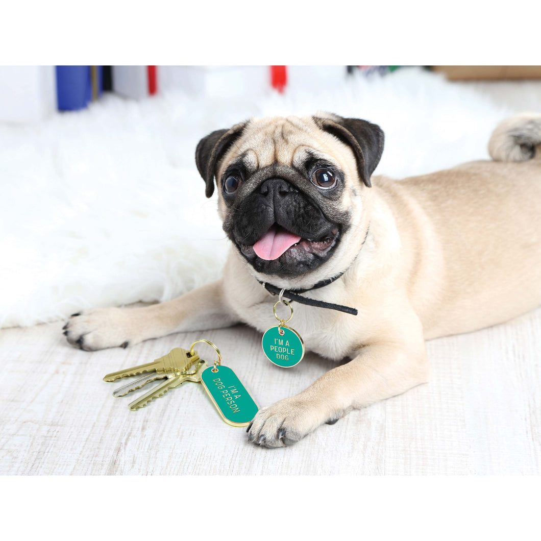 Fred Dog Person Keychain and Pet Tag set