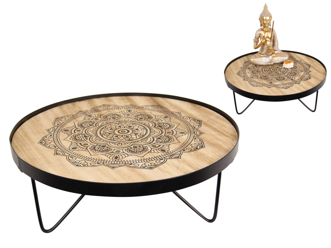Wooden Mandala Table