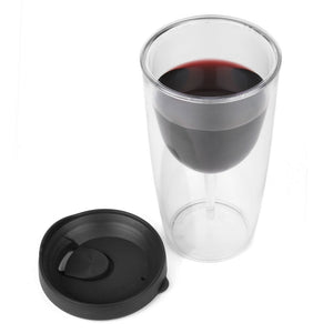 PORTA-VINO Black Wine Tumbler