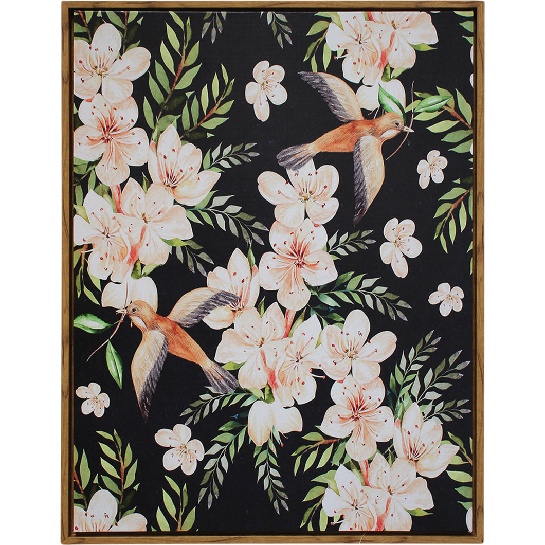 Framed Canvas Vintage Floral