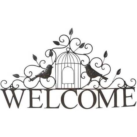 Welcome Birdcage Sign