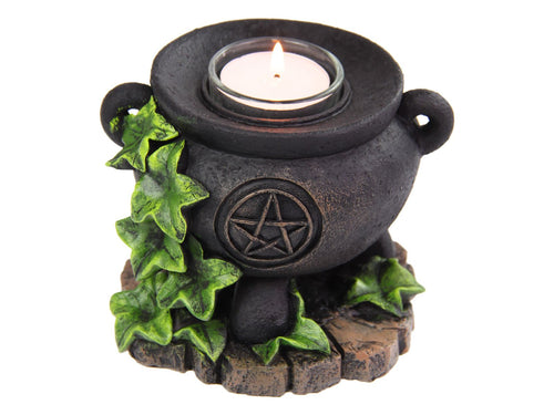 WITCHES CAULDRON TEALIGHT CANDLE HOLDER