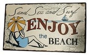 Enjoy the Beach Tin Sign