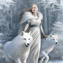 Load image into Gallery viewer, Anne Stokes Canvas “Winter Guardian “