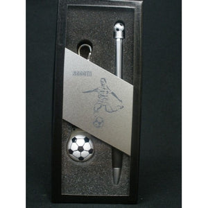 Soccer Keyring & Pen Boxed Set